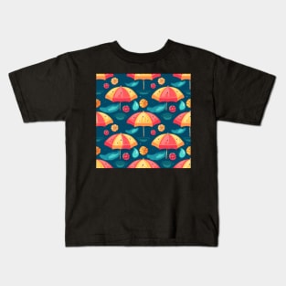 Slice of Summer Umbrella Seamless Pattern Kids T-Shirt